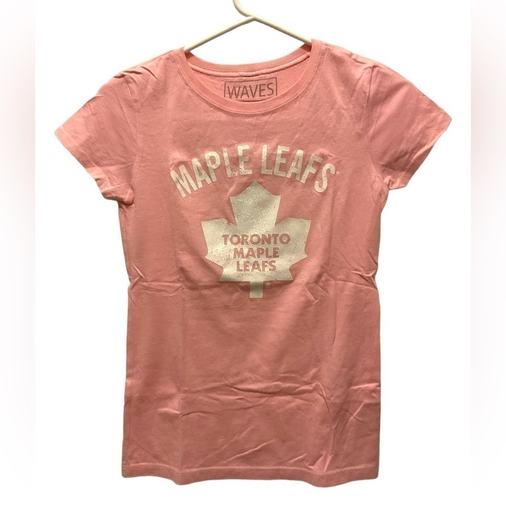 Maple  Leafs Pink Tee Youth Size L NWOT